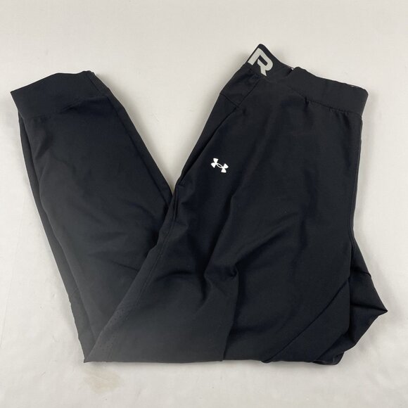 Under Armour Loose Base Layer Pants Men’s M Black Lightweight Poly Pockets - Picture 1 of 9